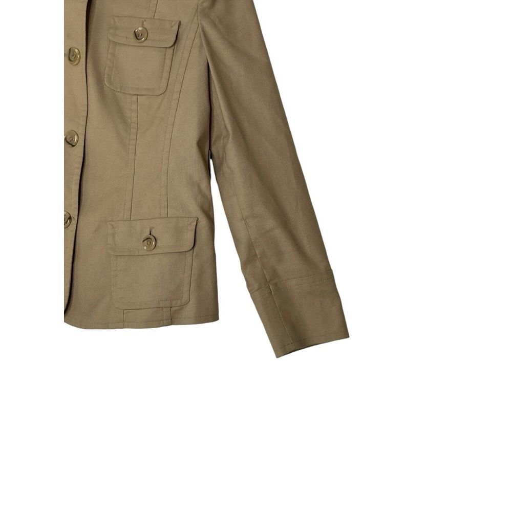 Style & Co Blazer Women Size 8 Beige Top Stretch Boho Corpcore Stretch Formal‎ - Picture 9 of 9